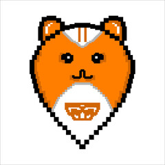 mouse face character in fiskel art style