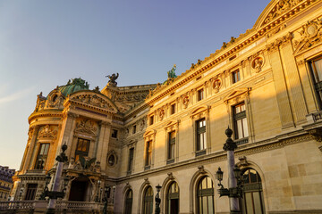 Fototapeta premium exterior facade of the Opéra Garnier , concert hall in Paris, France