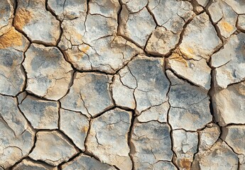 Obraz premium Cracked Earth Texture Background Showing Dry Soil Patterns in Natural Environment for Landscape and Nature Themes