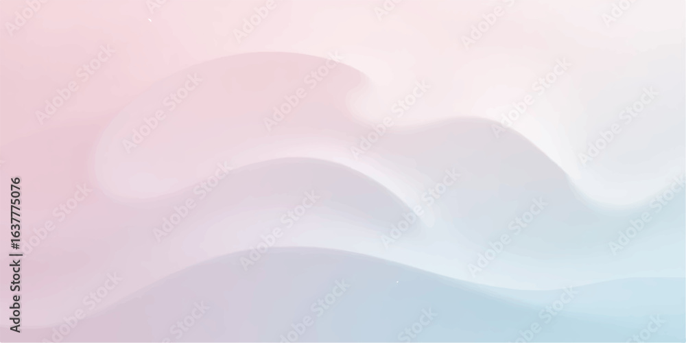 Poster abstract pink and blue background with smooth flowing wave patterns