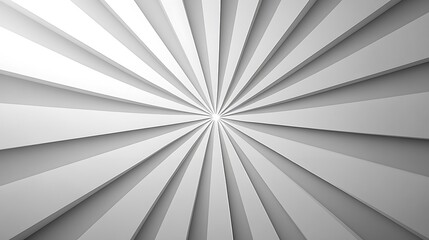 Radiant White Geometric Rays abstract background