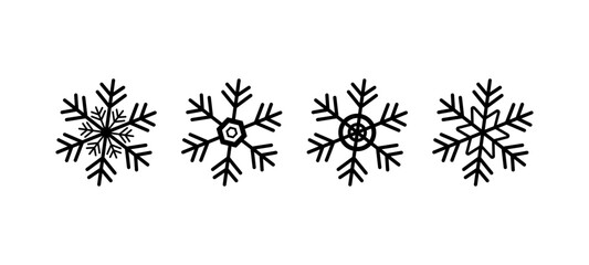 Snowflake icon on white backg...
