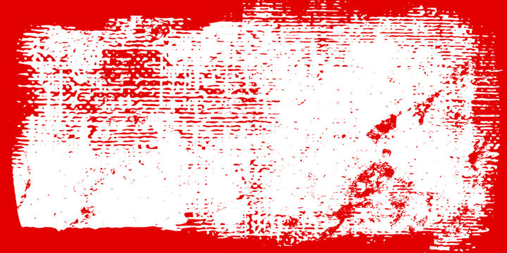 Grunge red border vector background set. Abstract overlay. brush painting red frame border