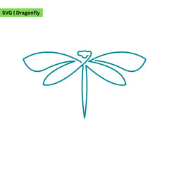 A serene dragonfly logo vector design featuring a dragonfly hovering above water, symbolizing tranquility and reflection in a calming and elegant style.