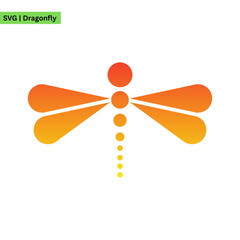 A sophisticated dragonfly illustration logo incorporating a dragonfly with a gradient color scheme, evoking elegance and grace in a refined and polished format.