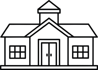 Architectural sketch of a single-family house.