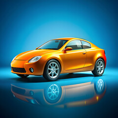 Obraz premium red isolated car
