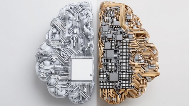 Exploring the fusion of human cognition and technology through a half-human brain and half-digital circuit design
