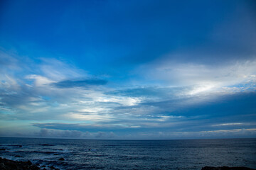 Obraz premium 夏の奄美大島の風景。夏雲。