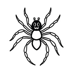 Obraz premium a black and white drawing of a spider coloring page