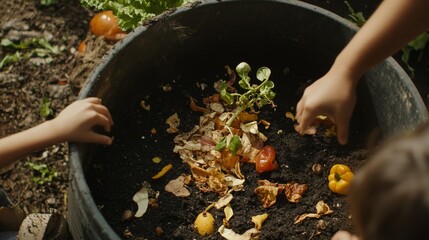 food waste into organic fertilizer