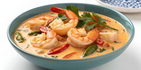 Vatapa shrimp coconut stew food isolated on transparent background  