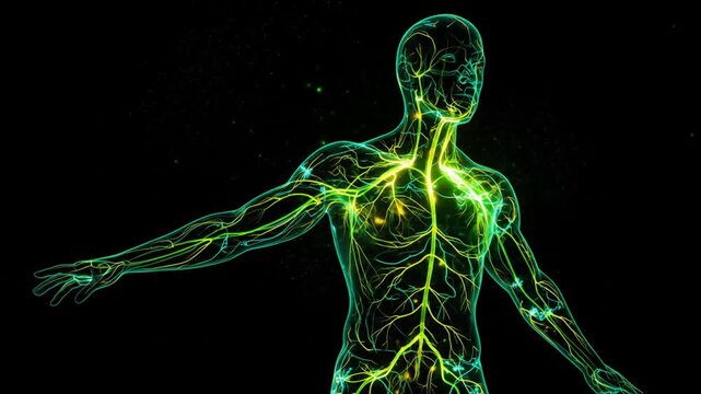 Energetic representation of lymphatic system