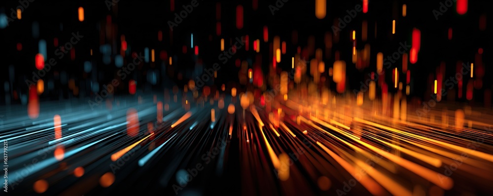 Poster modern digital abstract 3d background. can be used in the description of network abilities, technolo