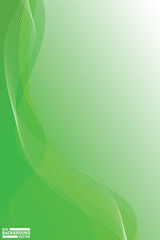 Green curved frame template background design