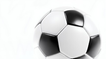 Fototapeta premium Classic Black and White Soccer Ball High-Quality Image for Commercial Use