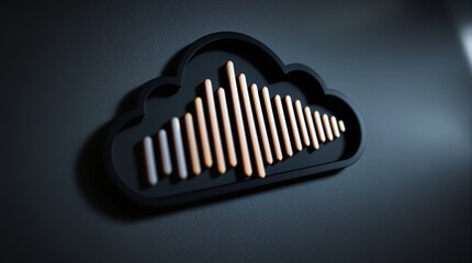 Obraz premium Cloud Storage, Audio Streaming, Digital Music, Data Backup, Secure Cloud, File Sharing, Online Music, Cloud Computing, Media Storage, Cloud 