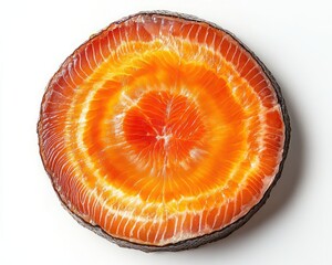 Vibrant Cross Section of Fresh Salmon, Highlighting Rich Orange Color and Intricate Texture for Culinary Delights