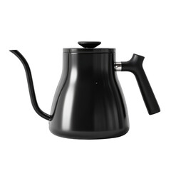 Sleek black kettle with curved body and handle