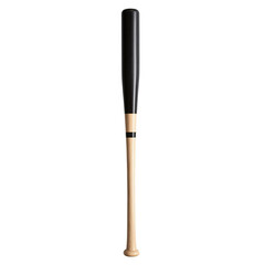 Wooden baseball bat sport equipment on transparent background