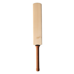 Wooden cricket bat sport equipment on transparent background