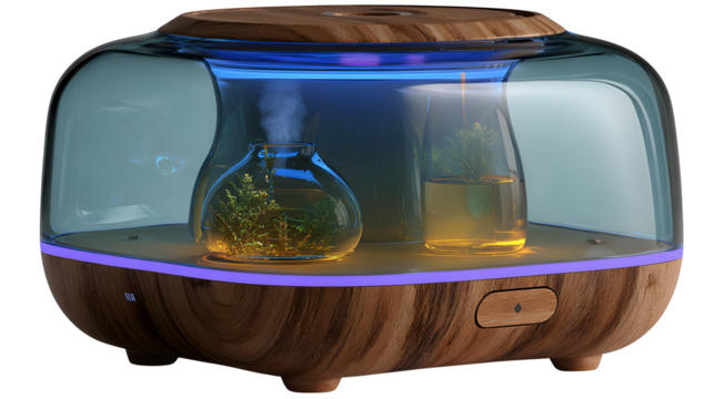 Smart aromatherapy diffuser with app control ? designed for culinary guides and recipe illustrations