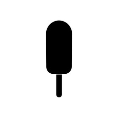 Simple ice cream bar on transparent background silhouette