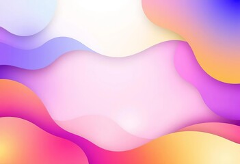 Fototapeta premium Abstract vibrant gradient shapes, minimalist style background vector set, blend, colorful