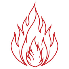 Fire icons for design. concept flame, fire, icon, vector illustration in flat style 