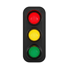 Traffic light with red, yellow, and green lights