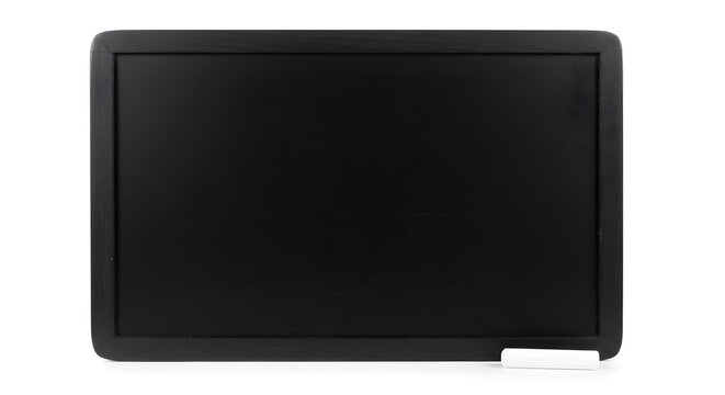 Classroom Blackboard with Chalk on White