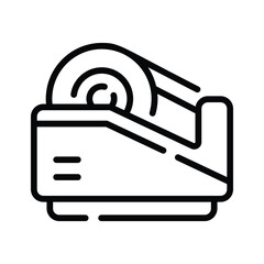 Trendy outline icon of tape dispenser, easy to edit
