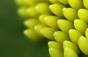 Close-up Macro Shot of pieris brassicae Butterfly Eggs on Green Leaf  macro 5x