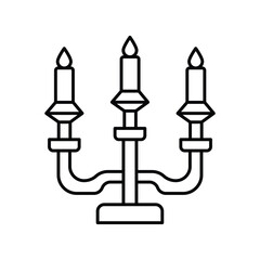 Candelabrum  thinline icon , vector, pixel perfect, illustrator file 
