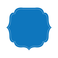 Elegant Blue Vintage Badge Frame