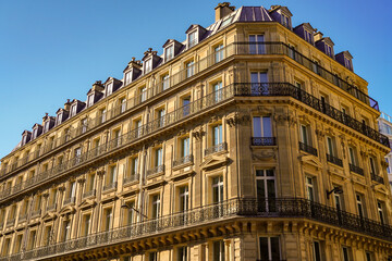 beautiful Haussmannian architecture in Paris , real estate