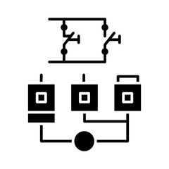 Star delta motor connection icon