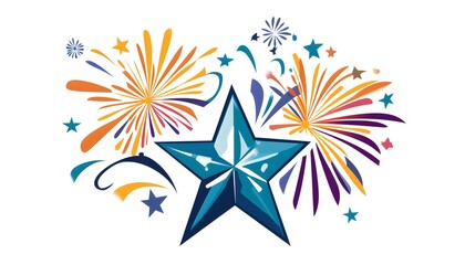 Obraz premium Bursting Star Vector Graphic