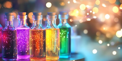 Impressionistic Colorful Potion Bottles