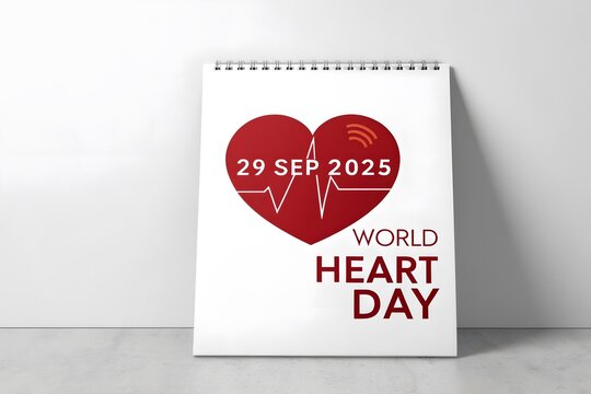 World Heart Day 29 September ECG Heartbeat Logo Vector Design for Health Awareness Campaigns