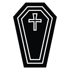 Obraz premium coffin vector icon
