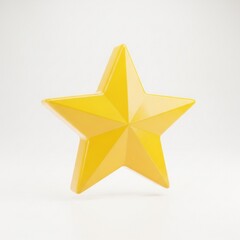 Shiny yellow star shining bright, perfect for awards, achievements, and success icons