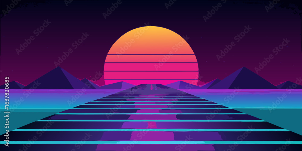 Poster vibrant abstract gradient background with luminous neon light effects and a soft glowing aura perfec