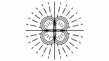 Obraz premium Vector Radiant toroidal energy field with layered patterns and dynamic lines