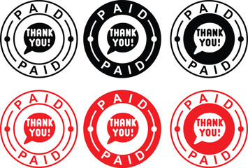 Thank You Paid Classic Stamp Design