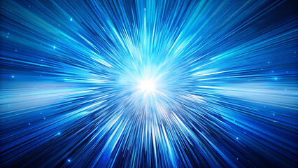 Fototapeta premium Abstract blue white light burst effect with stock market theme