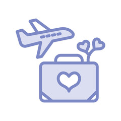 Honeymoon  duotone line icon , vector, pixel perfect, illustrator file 
 