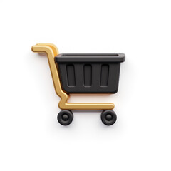 3D Shopping Cart Icon Design