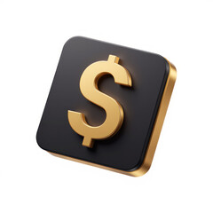 Obraz premium Black and Gold Dollar Sign Design