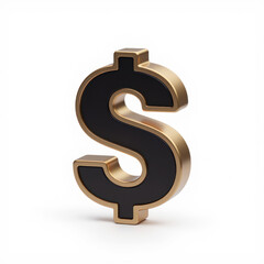 Obraz premium Black and Gold Dollar Sign Design